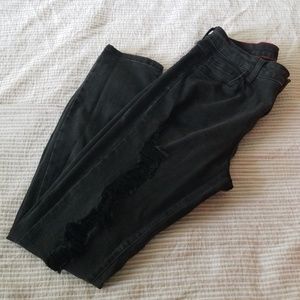 Distressed Washed Out Black Jean's